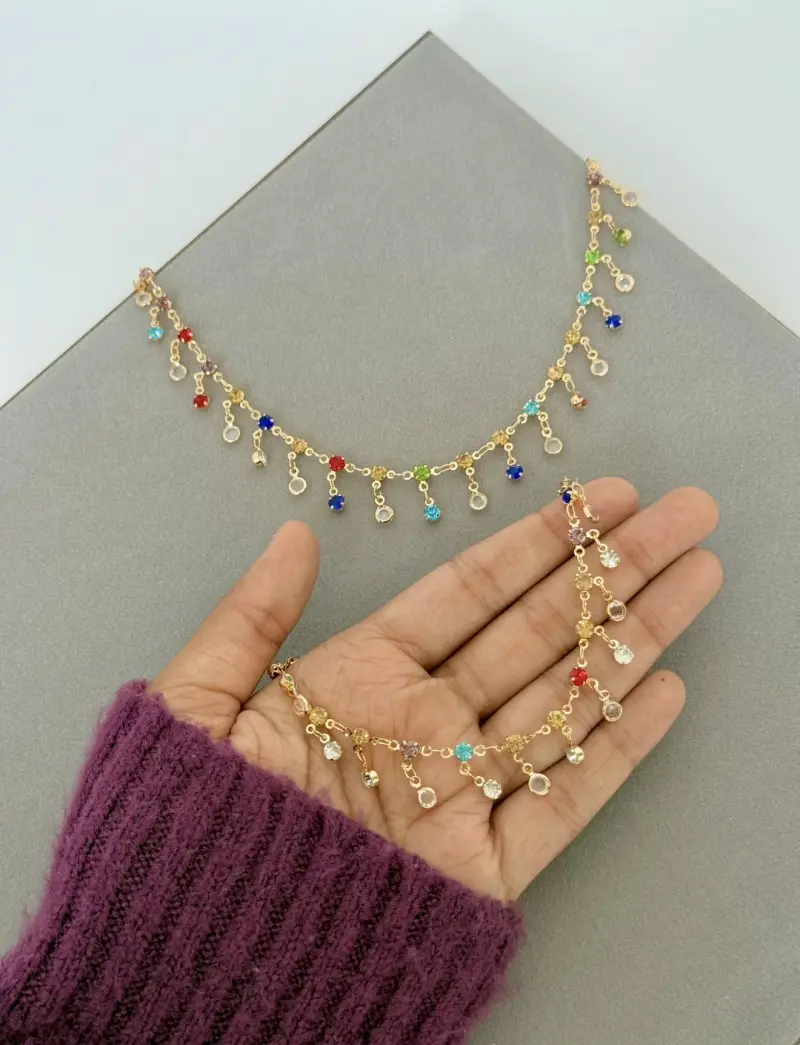 Assimetric Hanging Anklet