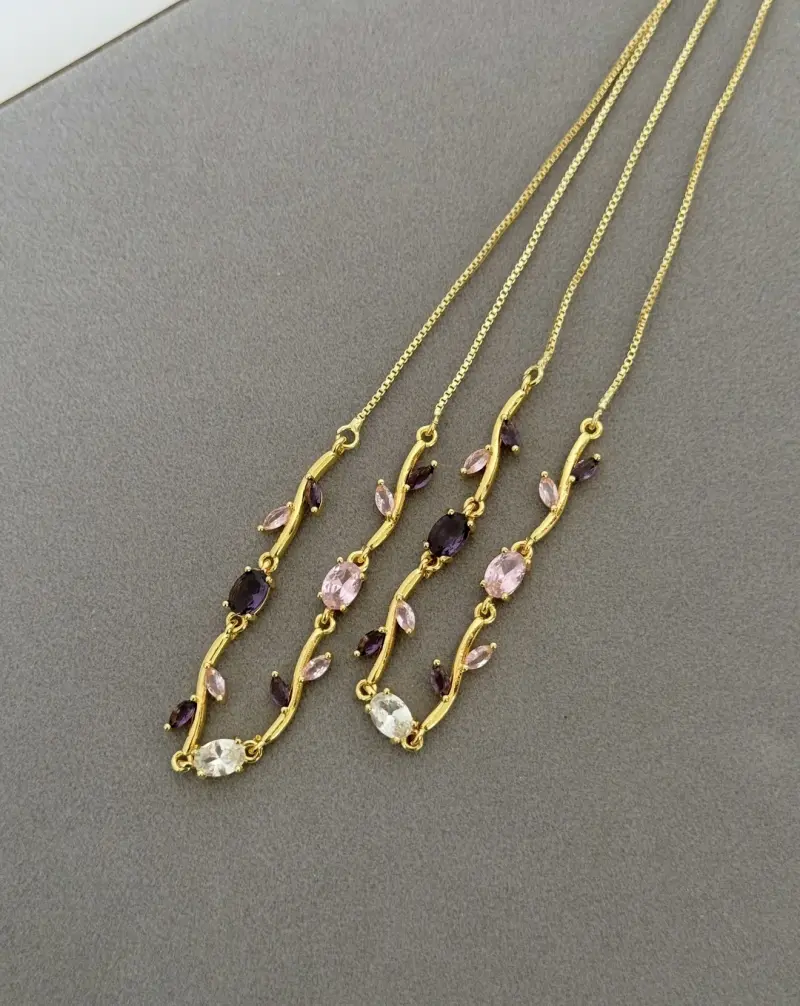 Lavender-Pink Tulip anklet